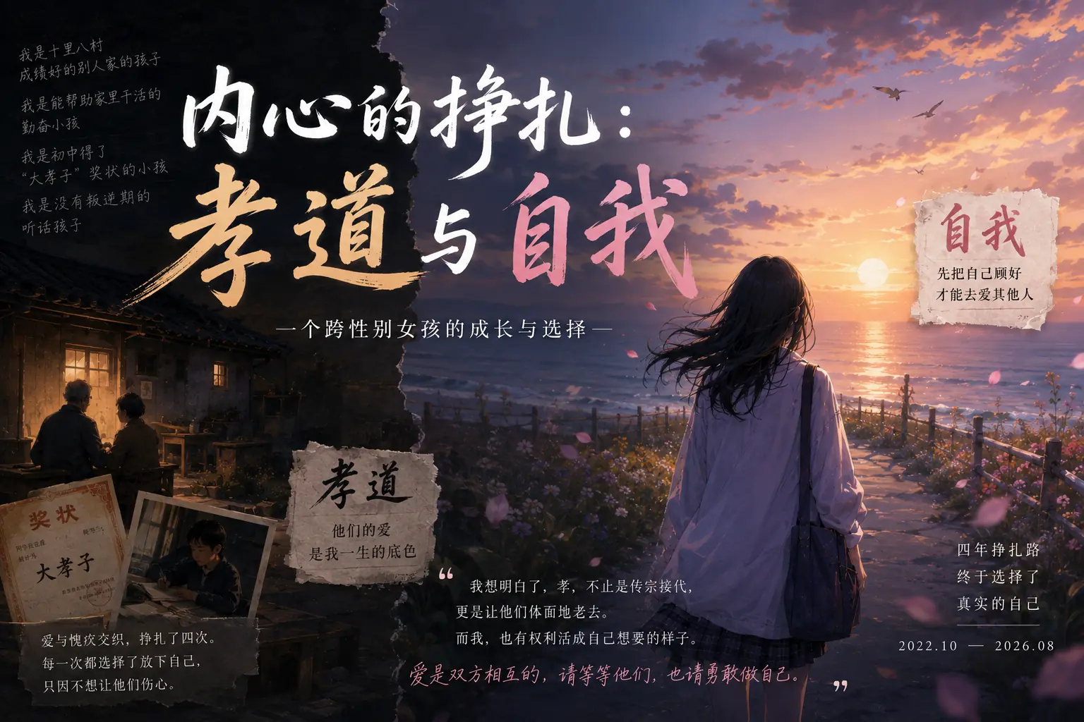 内心的挣扎：孝道与自我——一个跨性别女孩的成长与选择